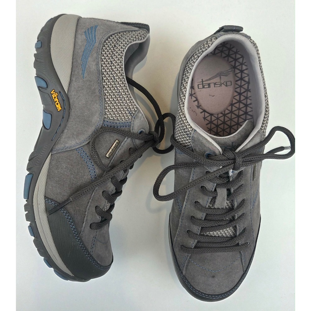Dansko Paisley Gray Waterproof Vibram Walking Hiking Shoes Womens 38 US 7.5/8